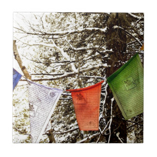 Tibetan Prayer Flags Tile