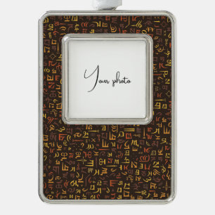 Tibetan Silver Plated Framed Ornament