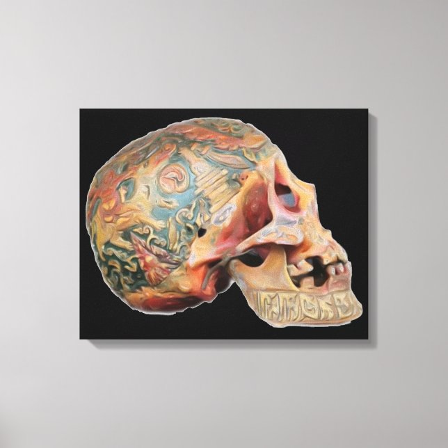 Tibetan skull canvas print (Front)
