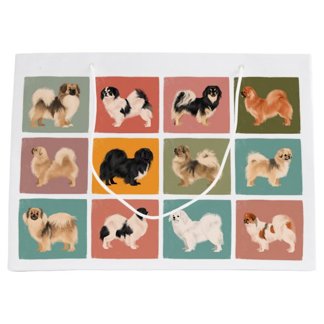 Tibetan Spaniel All Season Gift Bag  (Front)