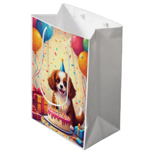 Tibetan Spaniel Birthday Celebration Medium Gift Bag