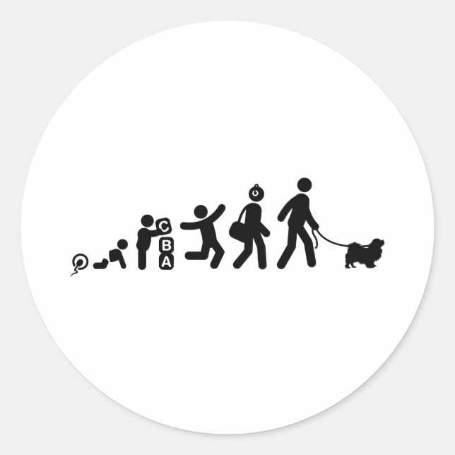 Tibetan Spaniel Classic Round Sticker (Front)