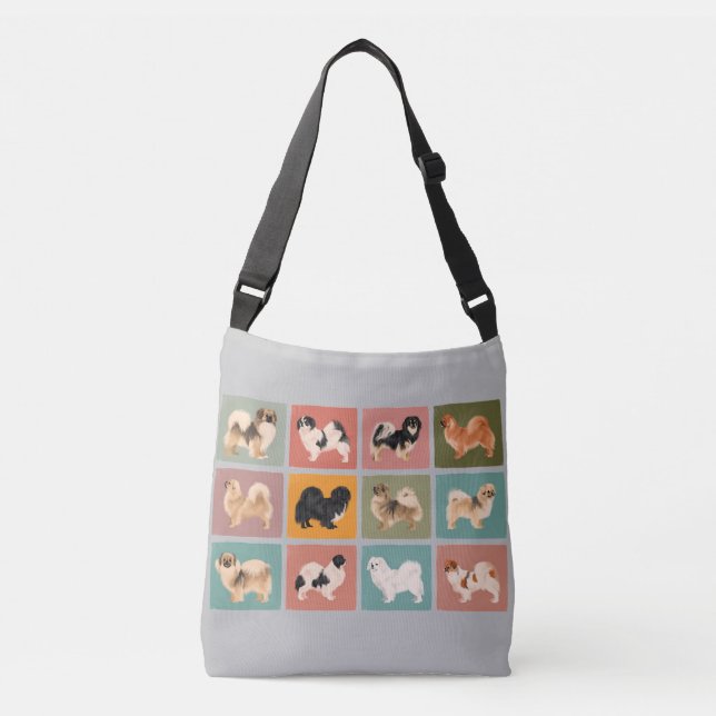 Tibetan Spaniel Cross Body Bag (Front)