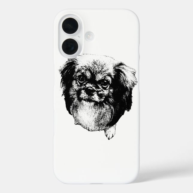 Tibetan Spaniel Dog Case – Ink Face Design (Back)