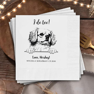 Tibetan Spaniel Dog Drawing Personalised I Do Too Napkin
