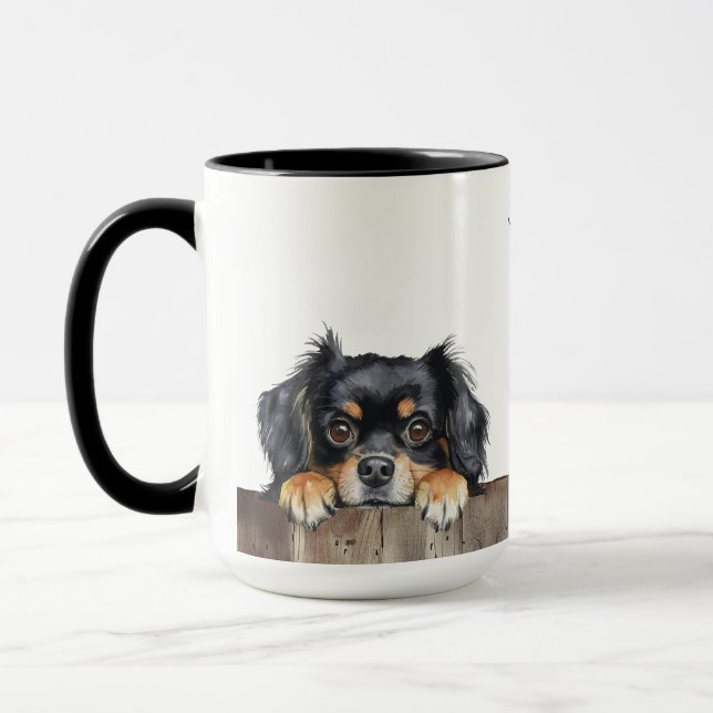 Tibetan Spaniel Dog Mug (Left)