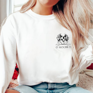 Tibetan Spaniel Dog Personalised Hand Drawing Sweatshirt