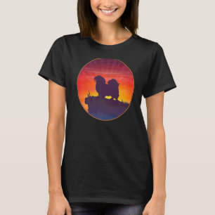 Tibetan Spaniel Dog Sunset T-Shirt
