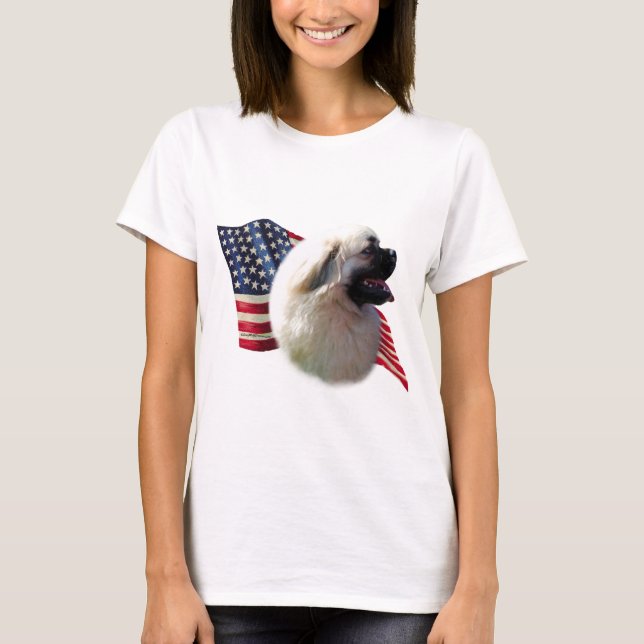 Tibetan Spaniel Flag T-Shirt (Front)