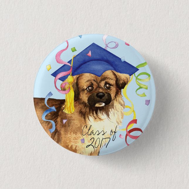Tibetan Spaniel Graduate 3 Cm Round Badge (Front)