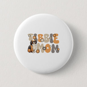 Tibetan Spaniel Groovy Tibbie Mom 6 Cm Round Badge