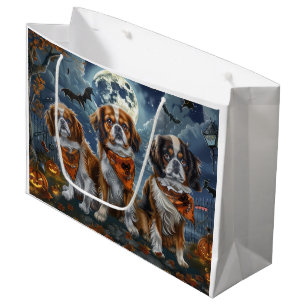 Tibetan Spaniel Halloween Spooky Large Gift Bag
