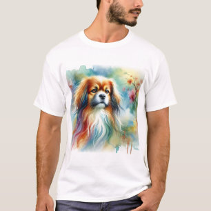 Tibetan Spaniel in a Serene Light 270824AREF136 -  T-Shirt