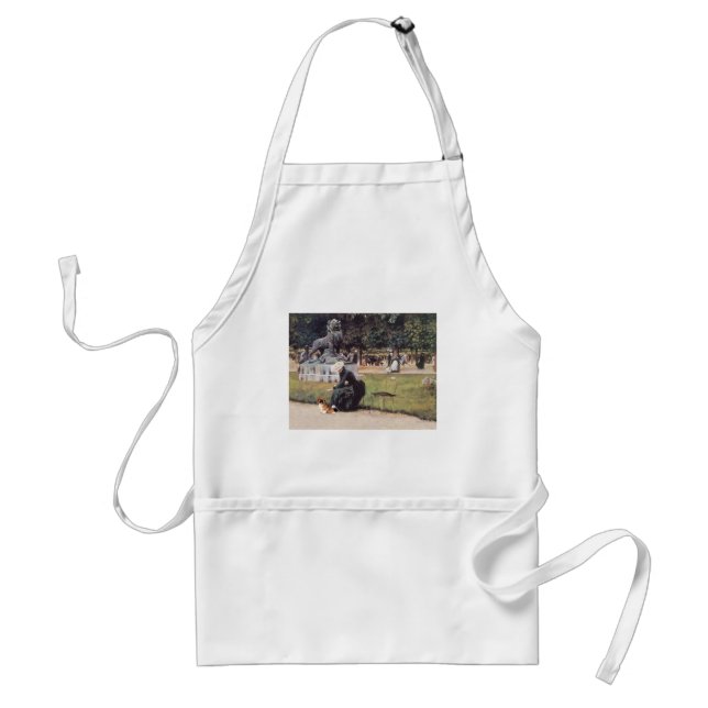 Tibetan Spaniel in the Park Standard Apron (Front)