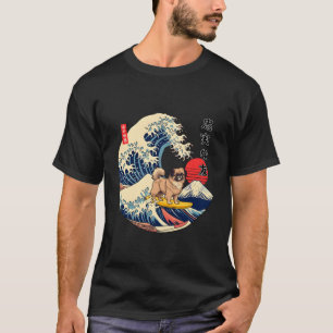 Tibetan Spaniel Japanese Kanagawa Wave Surf Loyal T-Shirt