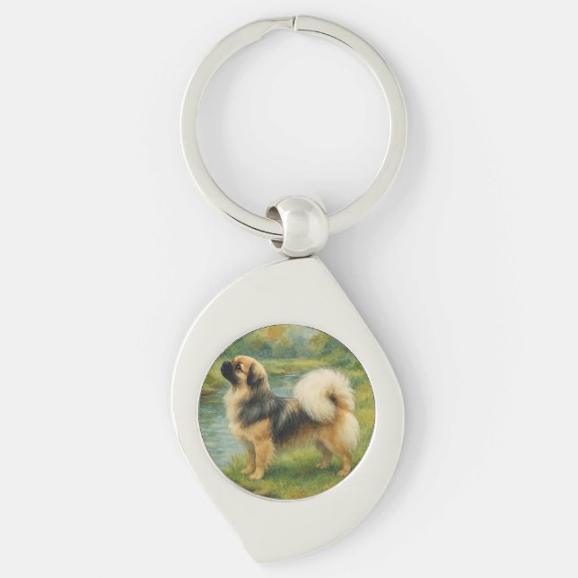 Tibetan Spaniel Key Ring (Front)