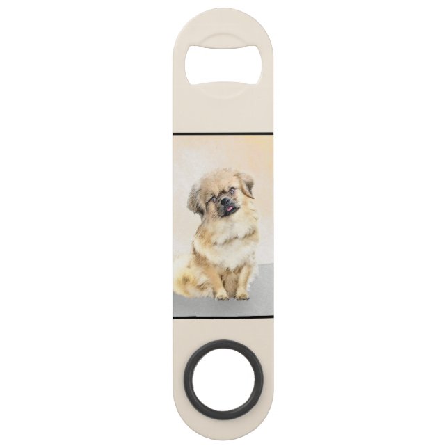 Tibetan Spaniel Painting - Cute Original Dog Art (Back)
