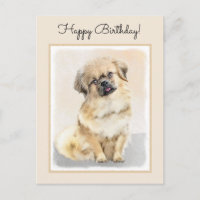 Tibetan Spaniel Painting - Cute Original Dog Art