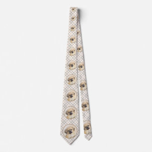 Tibetan Spaniel Painting - Cute Original Dog Art Tie