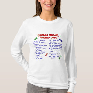 TIBETAN SPANIEL Property Laws 2 T-Shirt