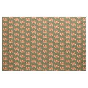 Tibetan Spaniel (Red) Fabric