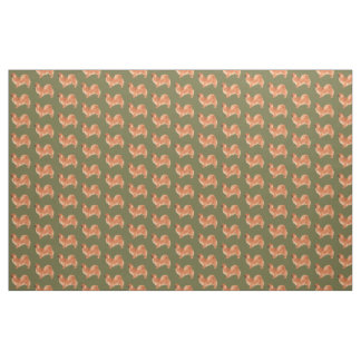 Tibetan Spaniel (Red) Fabric