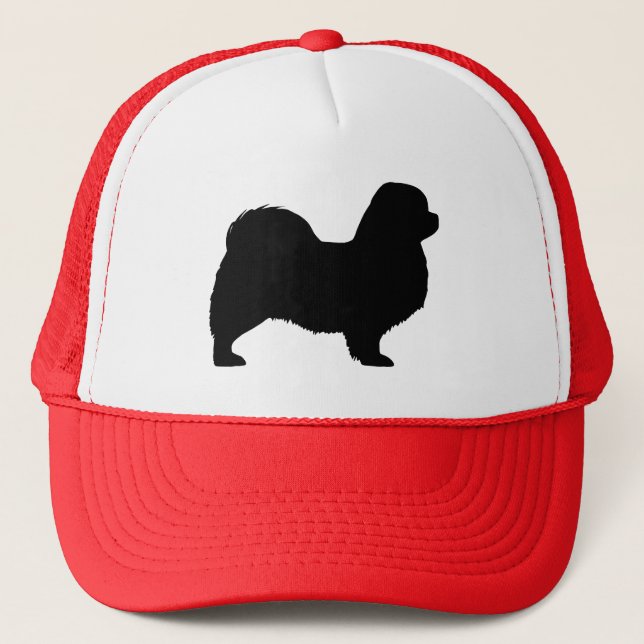 Tibetan Spaniel Silhouette Trucker Hat (Front)