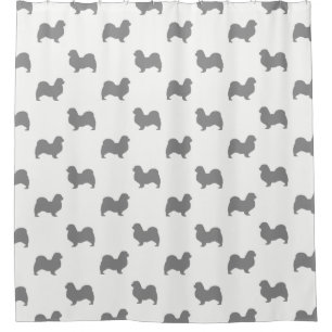 Tibetan Spaniel Silhouettes Pattern Shower Curtain