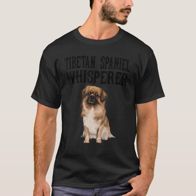 Tibetan Spaniel Wisperer  Dog T-Shirt (Front)