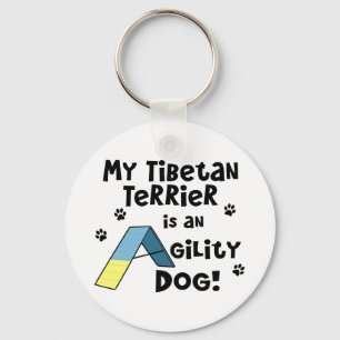 Tibetan Terrier Agility Dog Keychain