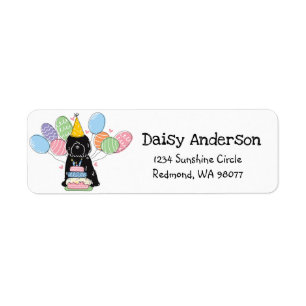 Tibetan Terrier Birthday Return Address Label