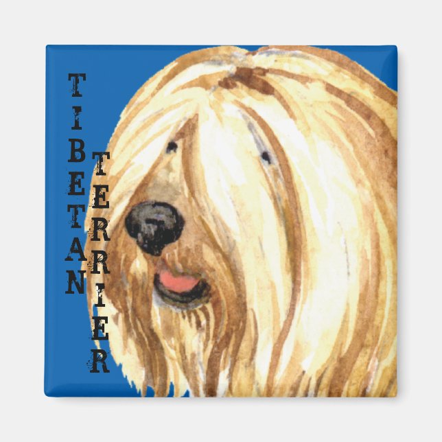 Tibetan Terrier Colour Block Magnet (Front)