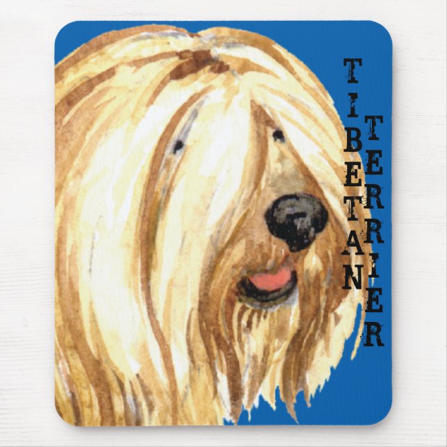 Tibetan Terrier Colour Block Mouse Mat (Front)