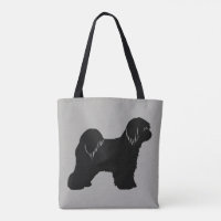 Tibetan Terrier Dog Breed Silhouette