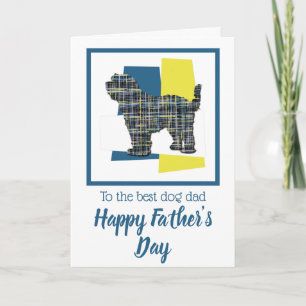 Tibetan Terrier Dog TriColour Father’s Day Card