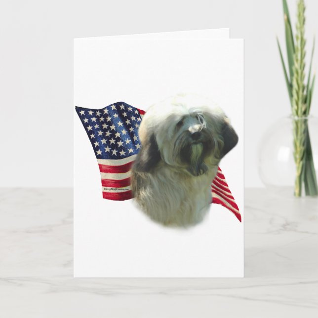 Tibetan Terrier Flag Card (Front)