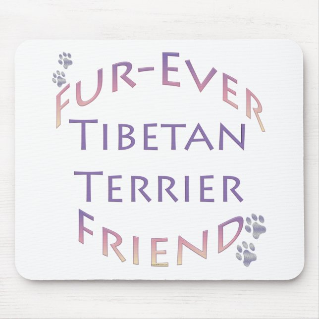Tibetan Terrier Furever Friend Mouse Mat (Front)