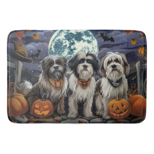 Tibetan Terrier Halloween Spooky Bath Mat