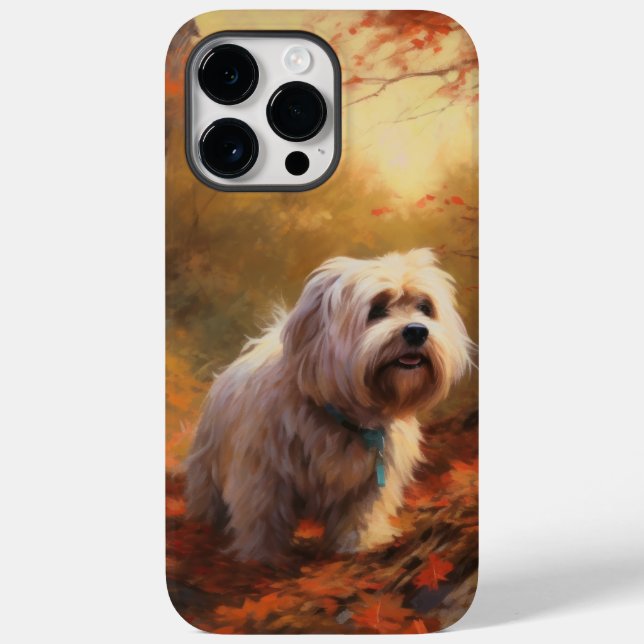 Tibetan Terrier in Autumn Leaves Fall Inspire  Case-Mate iPhone Case (Back)