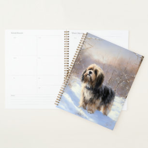 Tibetan Terrier Let It Snow Christmas  Planner