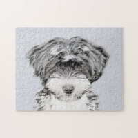 Tibetan Terrier Painting - Cute Original Dog Art