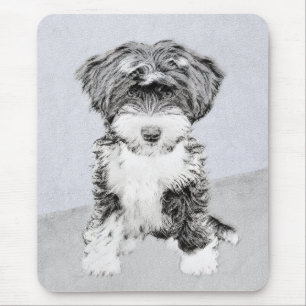 Tibetan Terrier Painting - Cute Original Dog Art Mouse Mat