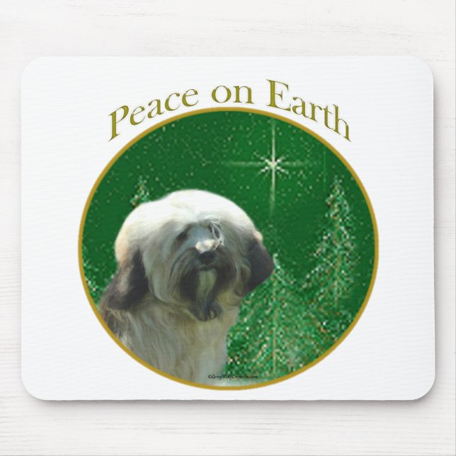 Tibetan Terrier Peace Mouse Mat (Front)