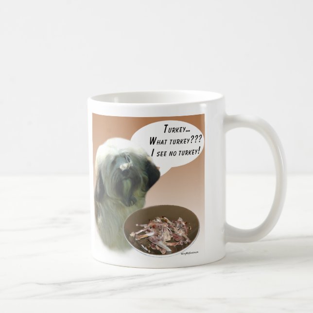 Tibetan Terrier Turkey Coffee Mug (Right)