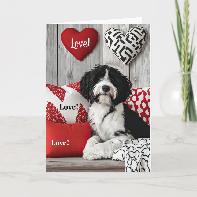 Tibetan Terrier Valentine Card (Front)