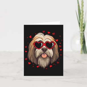 Tibetan Terrier Valentine Heart Cute Dog Lovers Card