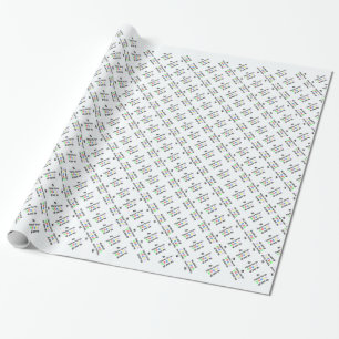 Tibetan Terrier Walks Design Wrapping Paper