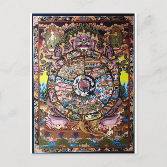 TIBETAN THANGKA ART POSTCARD (Front)
