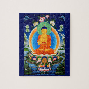 Tibetan Thangka Prabhutaratna Buddha Jigsaw Puzzle