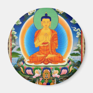 Tibetan Thangka Prabhutaratna Buddha Magnet